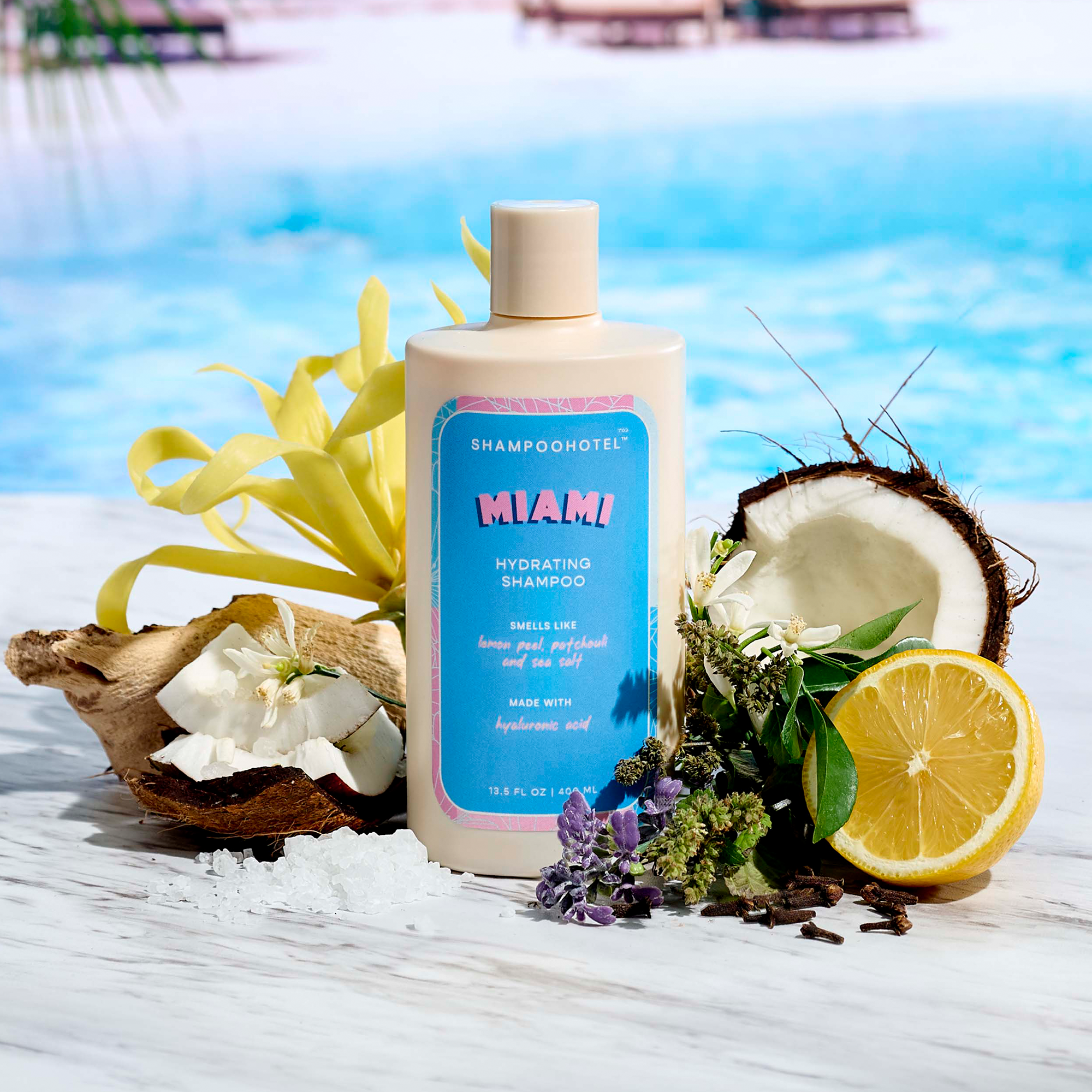 Miami hydrating shampoo bottle